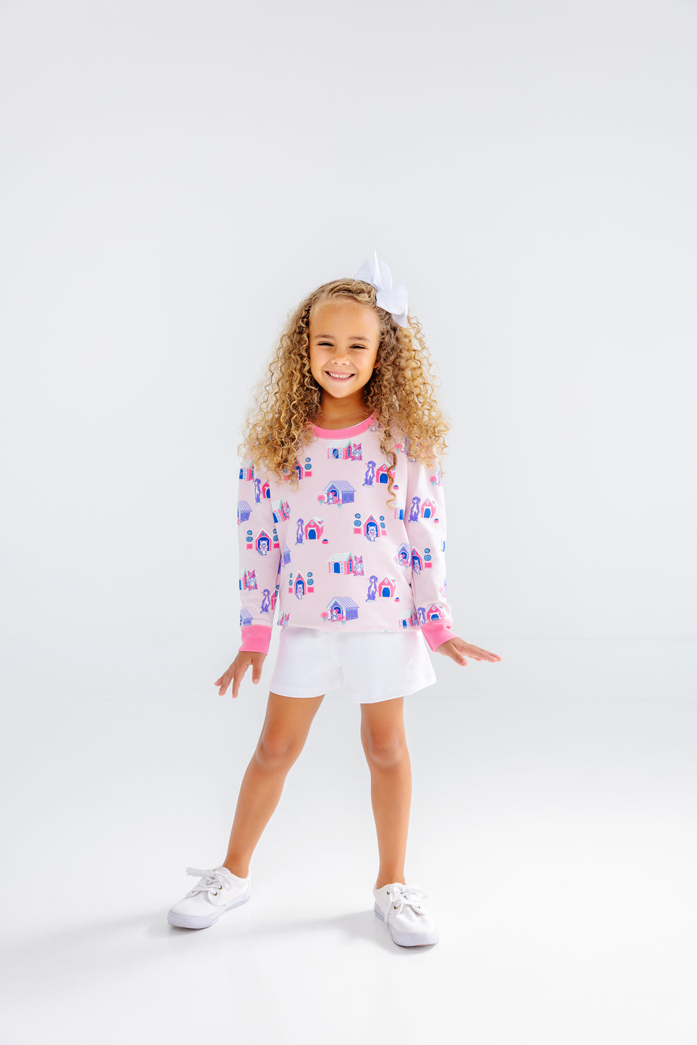 Beaufort Bonnet Shipley Shorts - Worth Avenue White with Bow & Stork