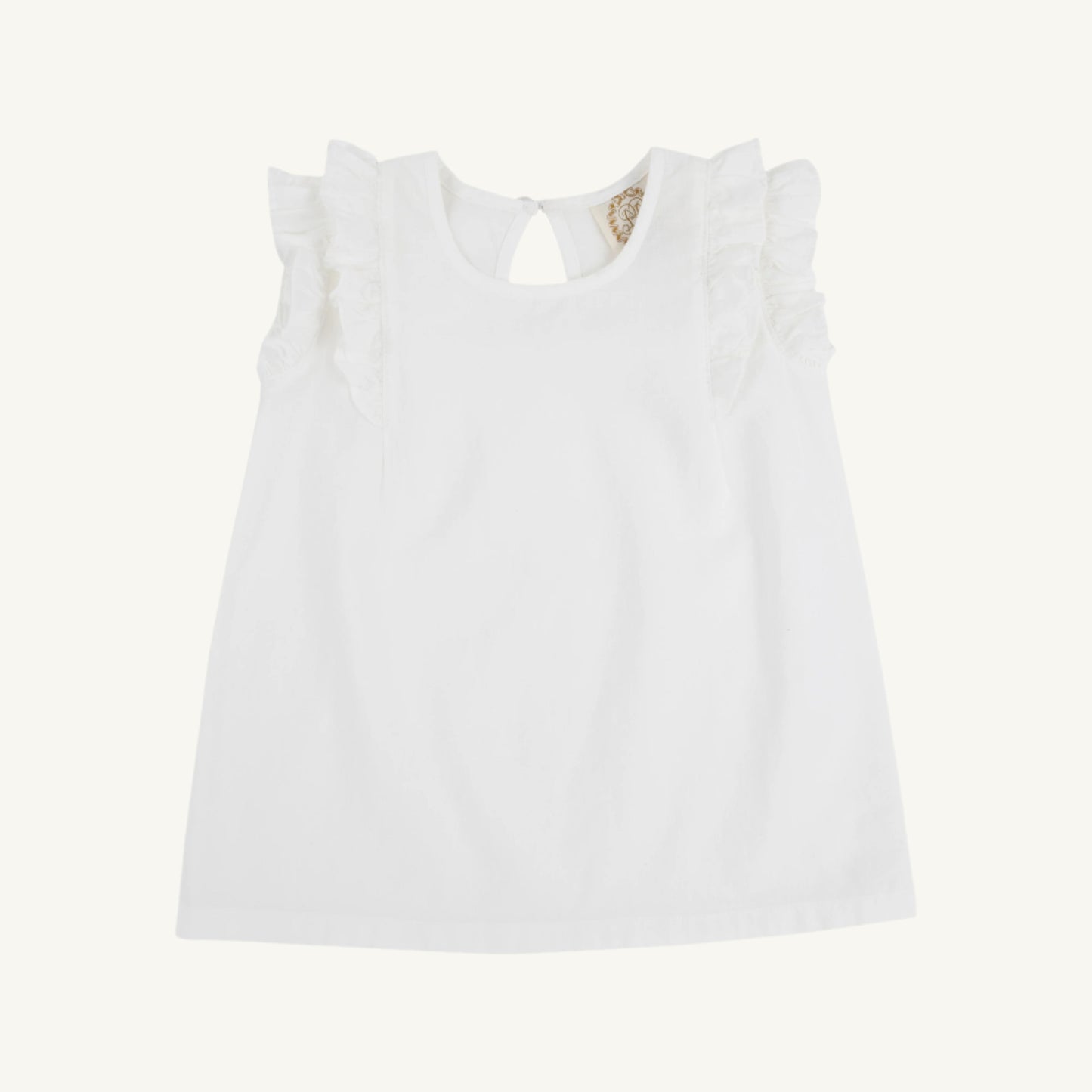 Beaufort Bonnet Ruehling Ruffle Top (Linen) - Worth Avenue White