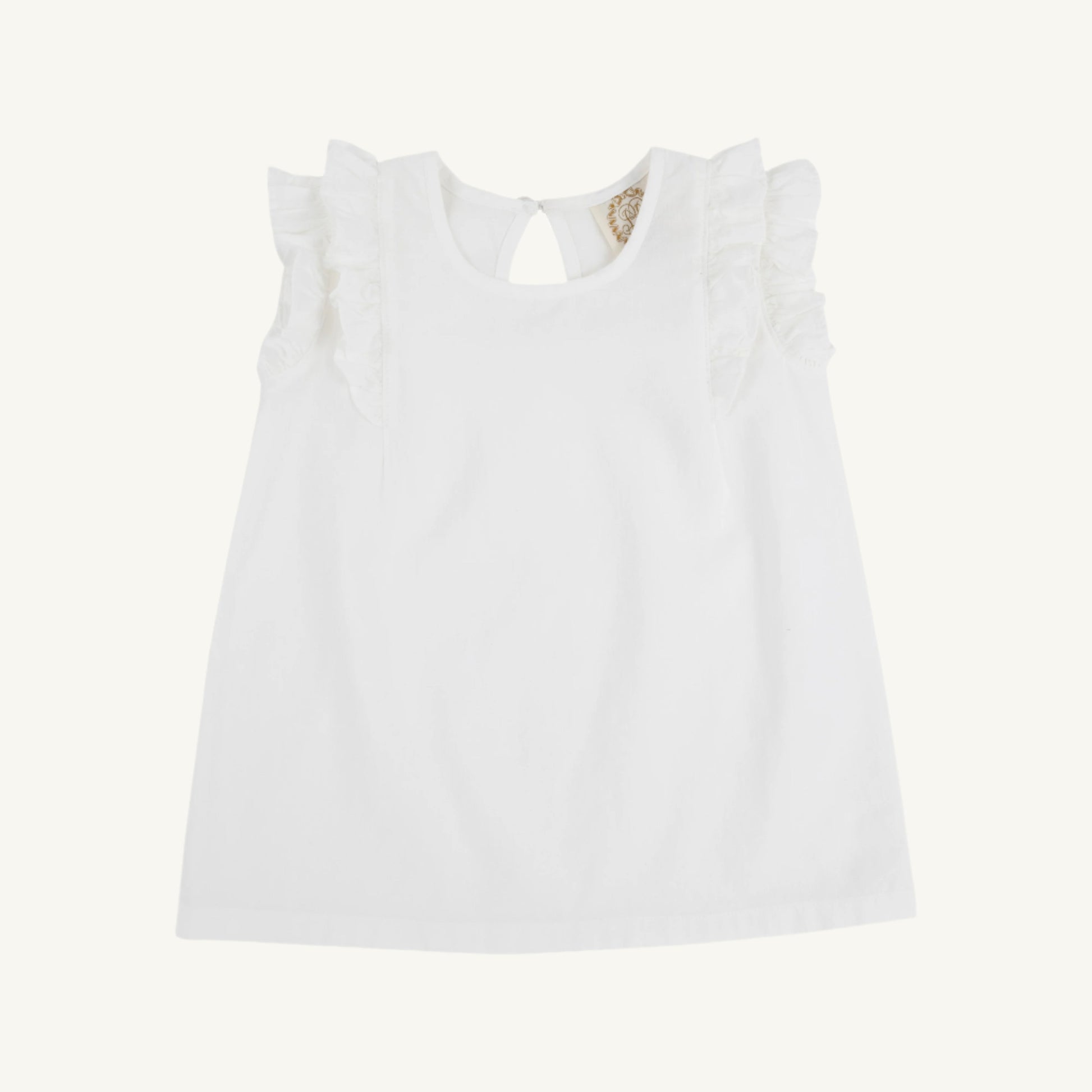 Beaufort Bonnet Ruehling Ruffle Top (Linen) - Worth Avenue White