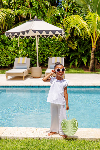 Beaufort Bonnet Ruehling Ruffle Top (Linen) - Worth Avenue White