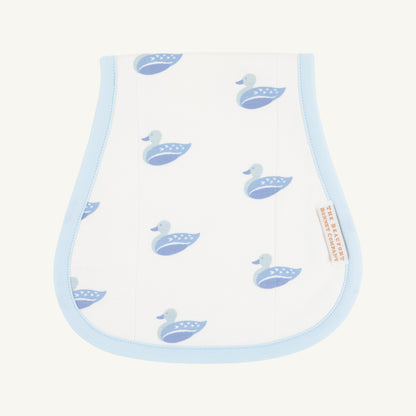 Beaufort Bonnet Burp Cloth - Merrimack Quack Quacks & Buckhead Blue