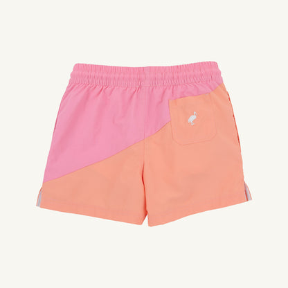 Beaufort Bonnet Country Club Colorblock Trunks - Hamptons Hot Pink
