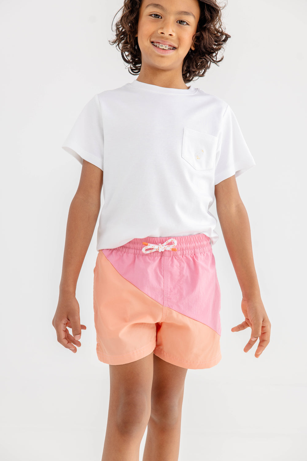 Beaufort Bonnet Country Club Colorblock Trunks - Hamptons Hot Pink