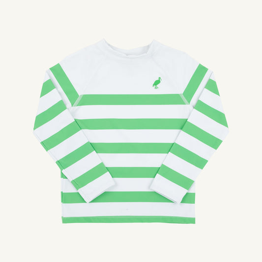 Beaufort Bonnet Walker's Wave Spotter Swim Shirt - Grafton Green Stripe (UPF
