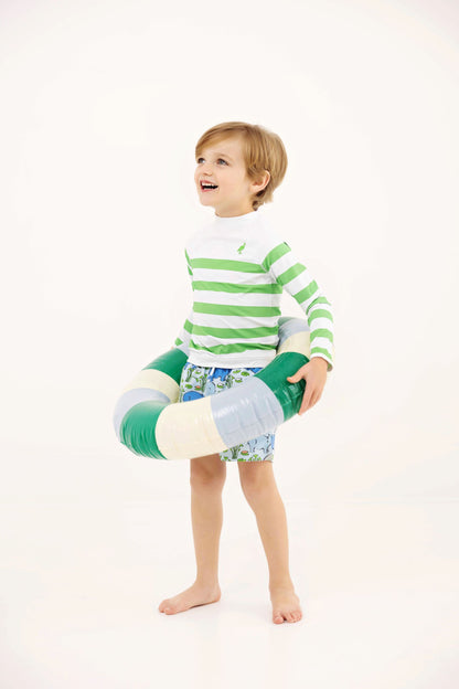 Beaufort Bonnet Walker's Wave Spotter Swim Shirt - Grafton Green Stripe (UPF