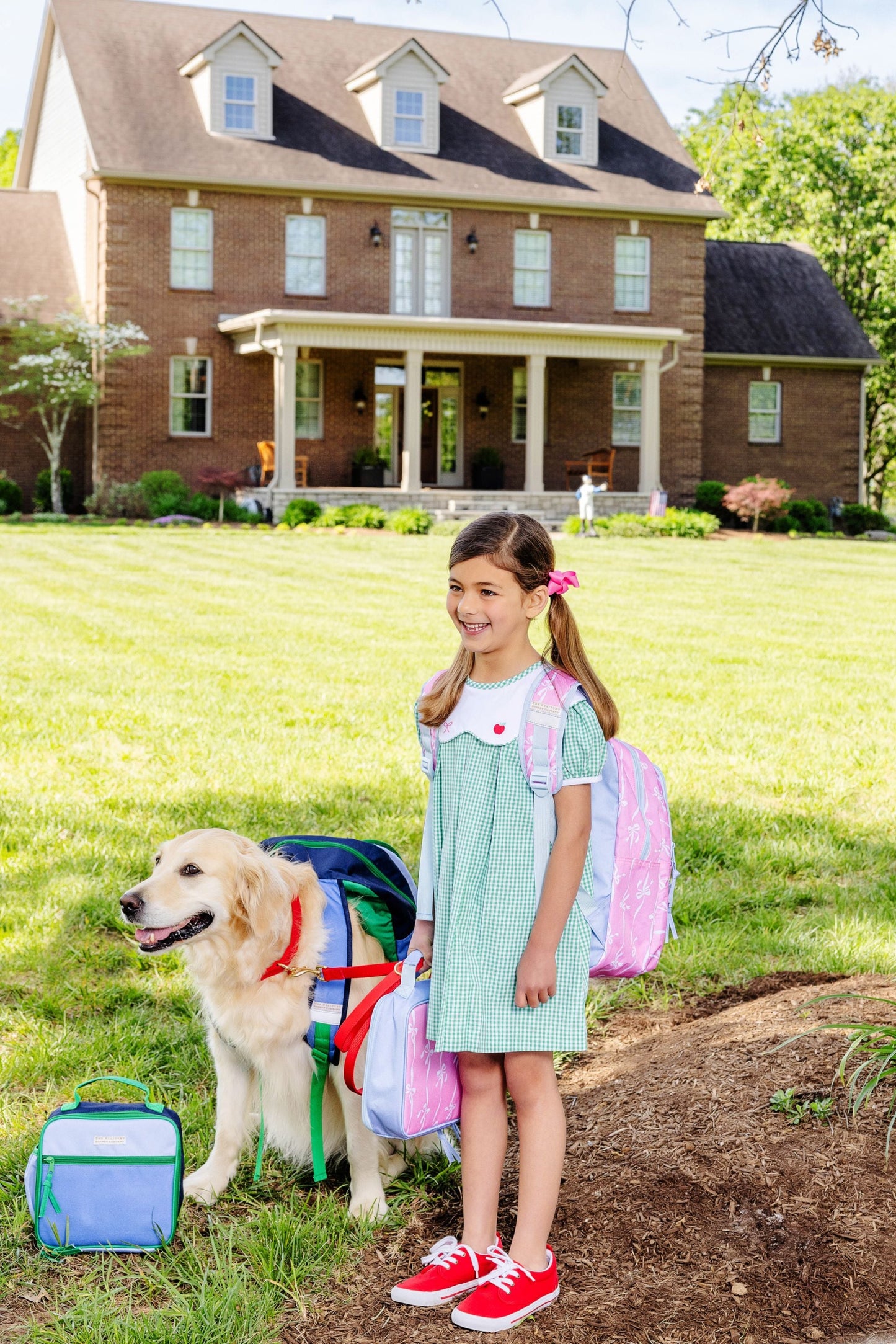 Beaufort Bonnet Don't Forget Your Backpack - Bell Court Bows (Pink) & Blue