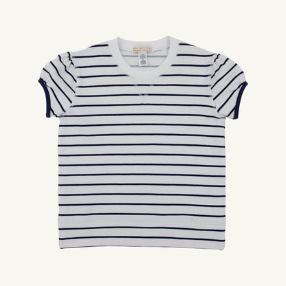 Beaufort Bonnet Short Sleeve Cassidy Comfy Crewneck - Nantucket Navy Stripe