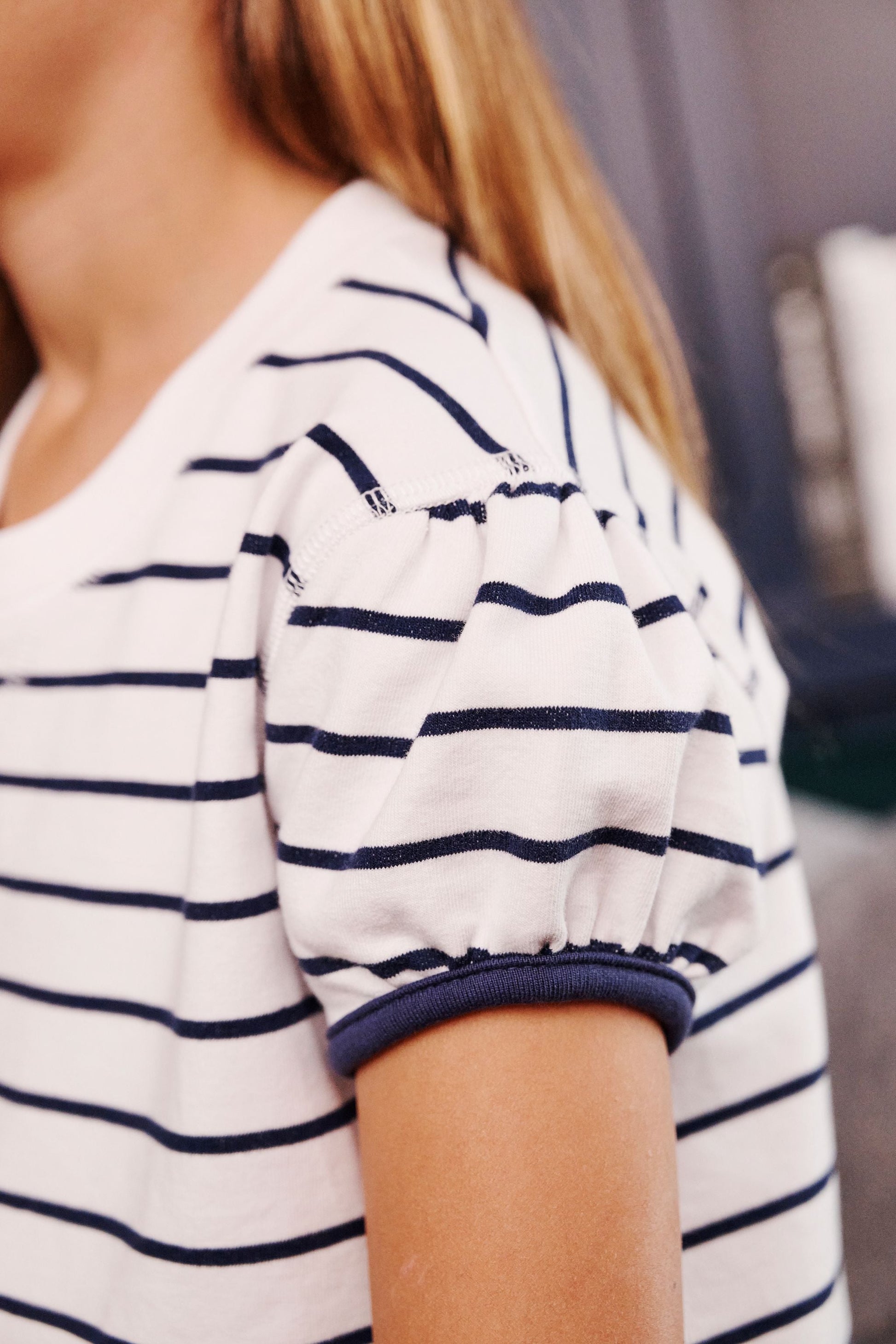 Beaufort Bonnet Short Sleeve Cassidy Comfy Crewneck - Nantucket Navy Stripe