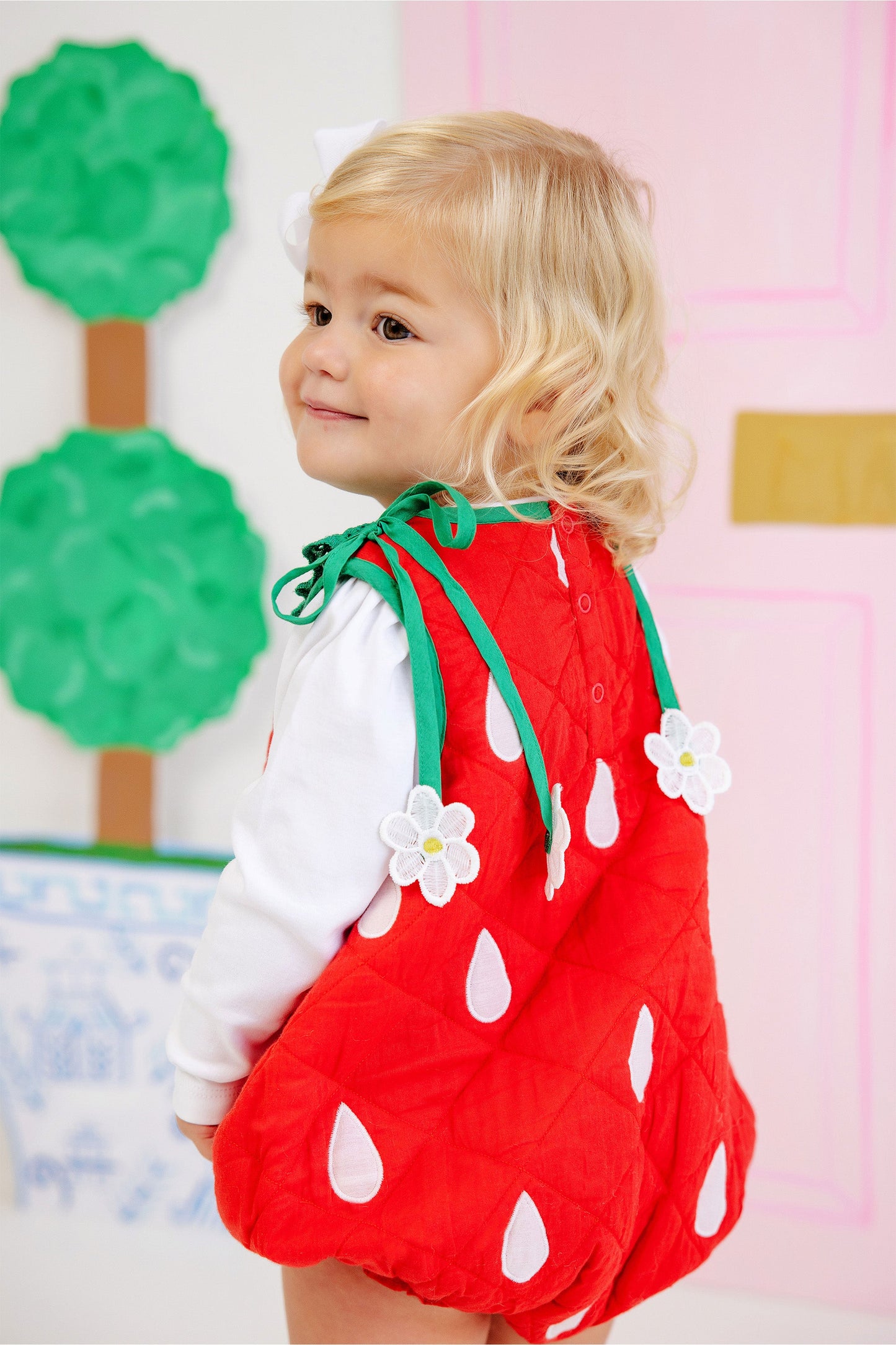 Beaufort Bonnet Long Sleeve Penny's Play Shirt & Onesie - Worth Avenue White