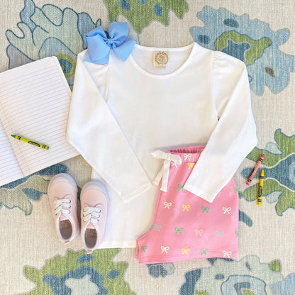 Beaufort Bonnet Long Sleeve Penny's Play Shirt & Onesie - Worth Avenue White