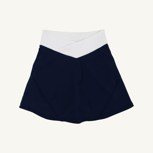 Beaufort Bonnet Prepletic™ Katey Cross Skort - Nantucket Navy with White