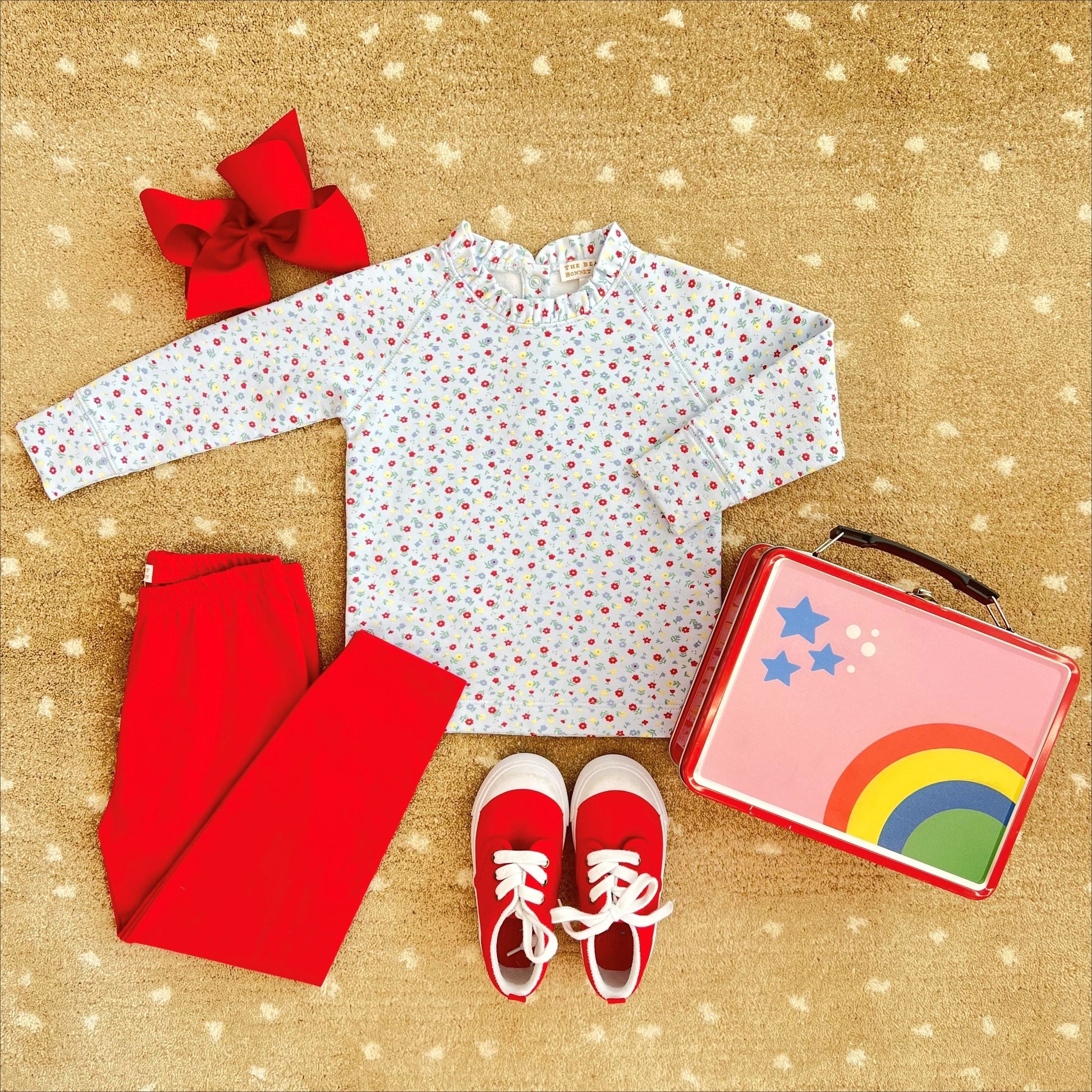Beaufort Bonnet Wee Ones Hair Bow - Richmond Red