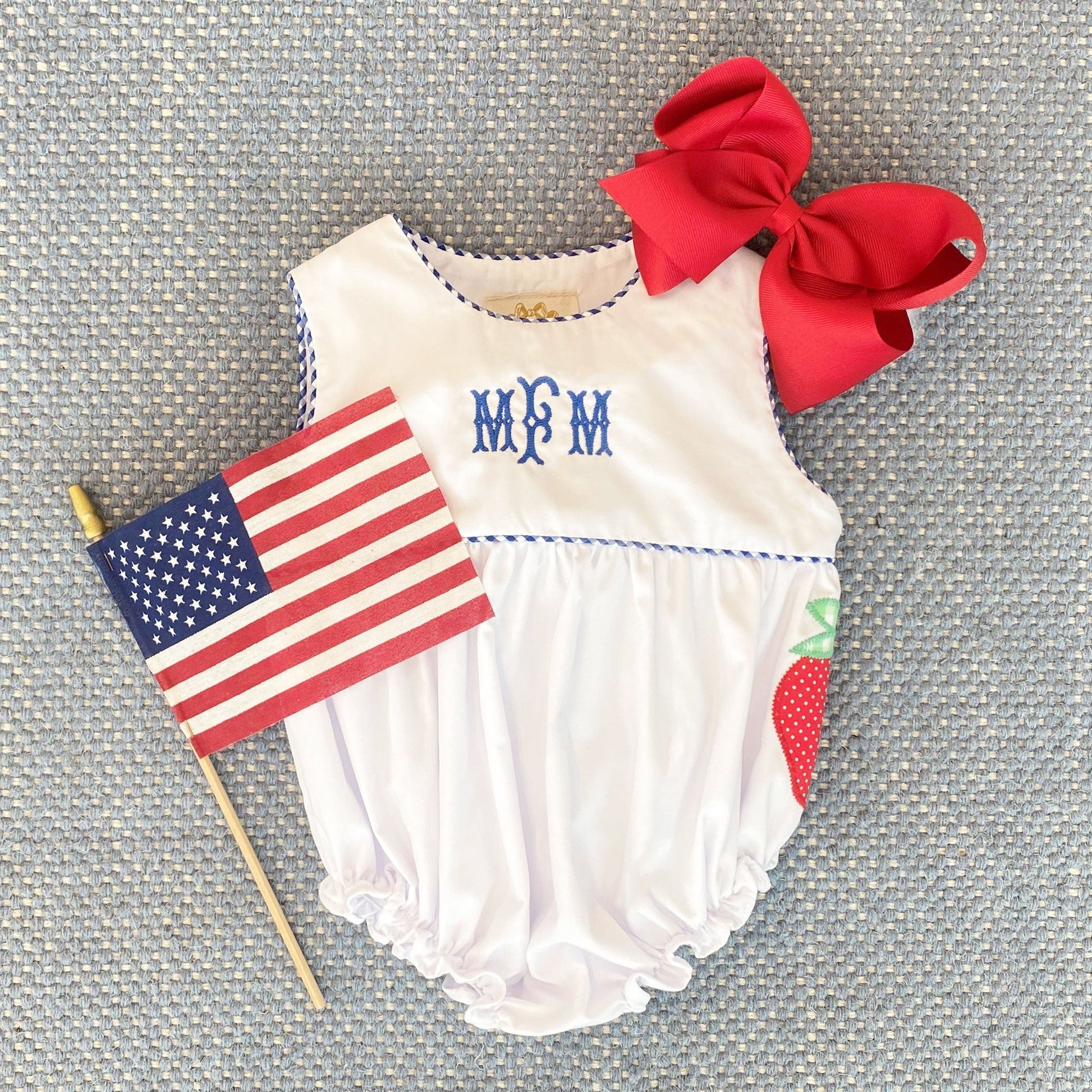 Beaufort Bonnet Wee Ones Hair Bow - Richmond Red