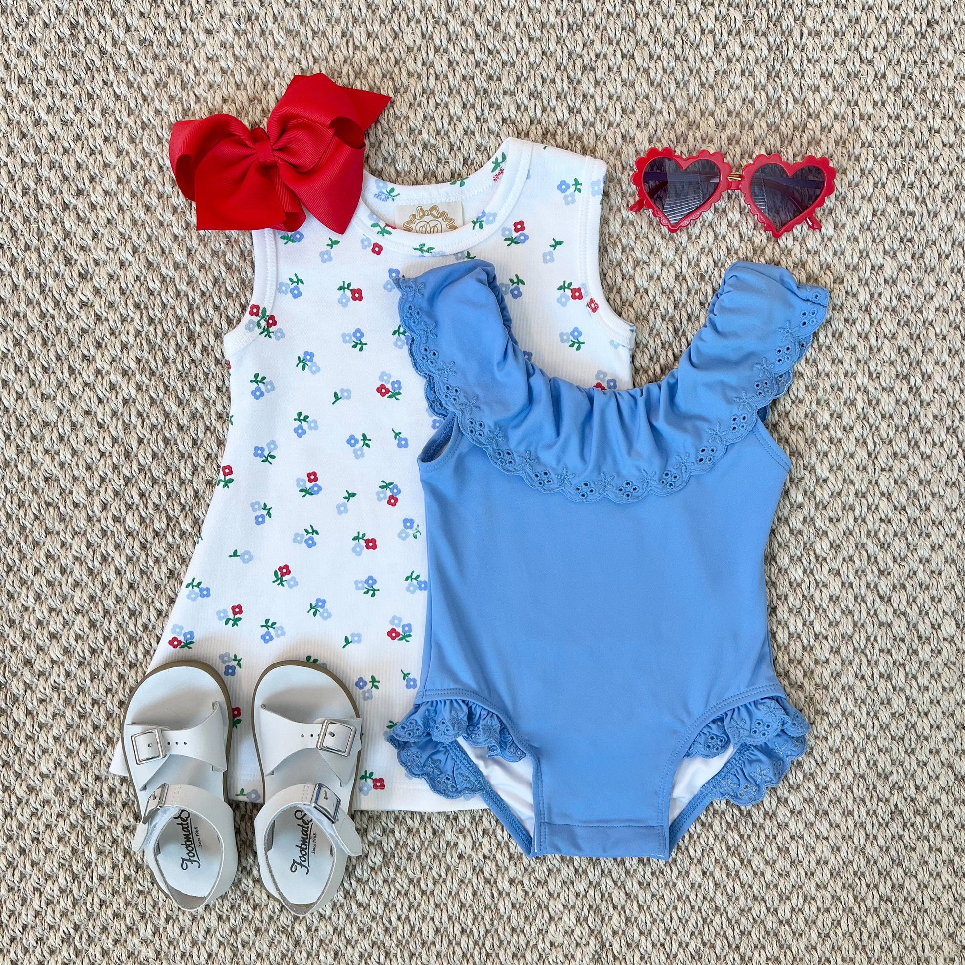 Beaufort Bonnet Wee Ones Hair Bow - Richmond Red