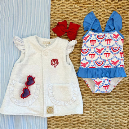 Beaufort Bonnet Wee Ones Hair Bow - Richmond Red