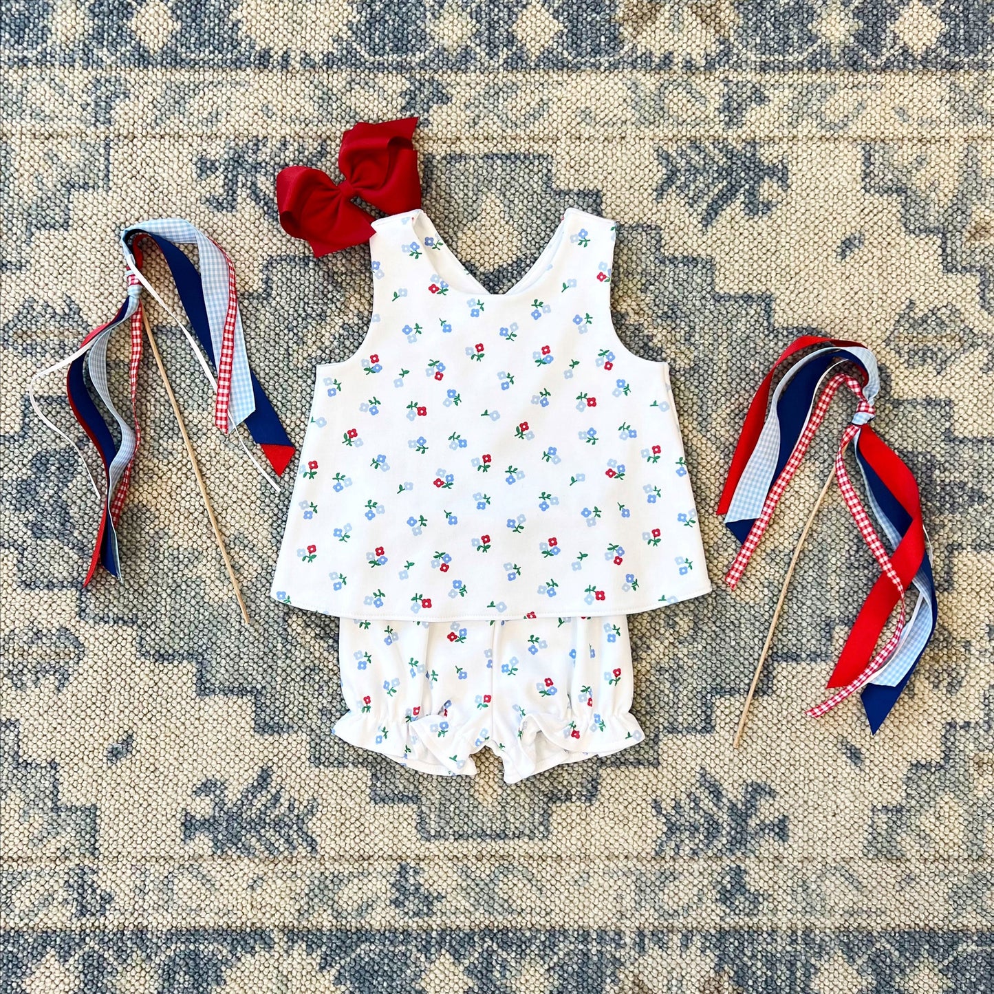 Beaufort Bonnet Wee Ones Hair Bow - Richmond Red