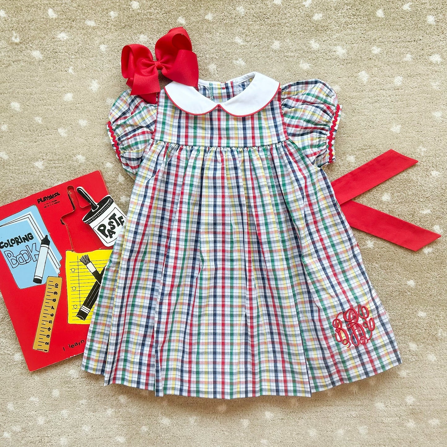 Beaufort Bonnet Wee Ones Hair Bow - Richmond Red
