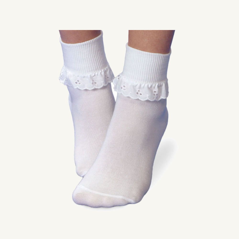 Beaufort Bonnet Jefferies Eyelet Socks - White
