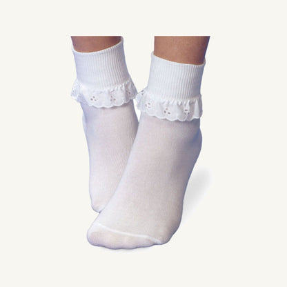 Beaufort Bonnet Jefferies Eyelet Socks - White