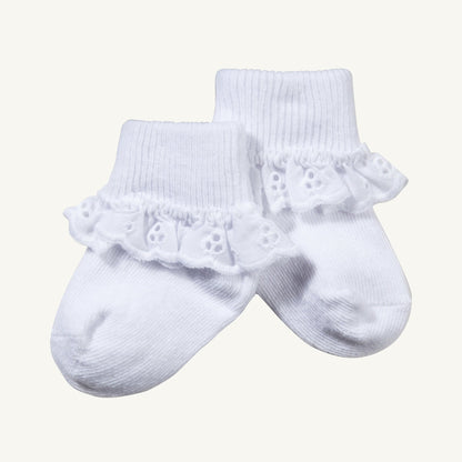 Beaufort Bonnet Jefferies Eyelet Socks - White