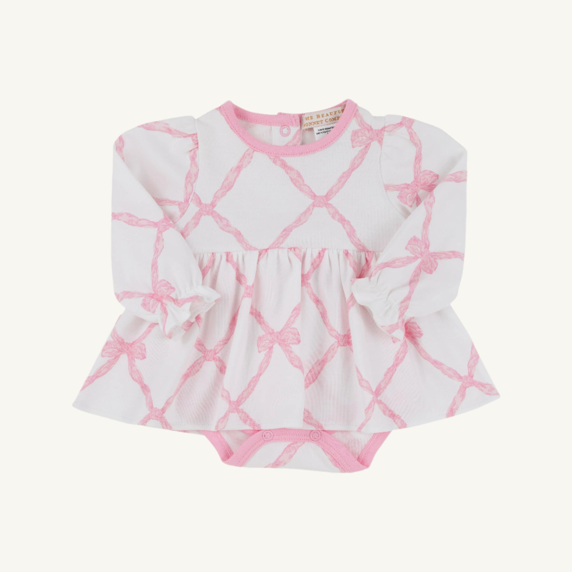 Beaufort Bonnet Long Sleeve Daisy's Diaper Cover Dress - Belle Meade Bow