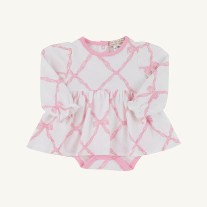 Beaufort Bonnet Long Sleeve Daisy's Diaper Cover Dress - Belle Meade Bow