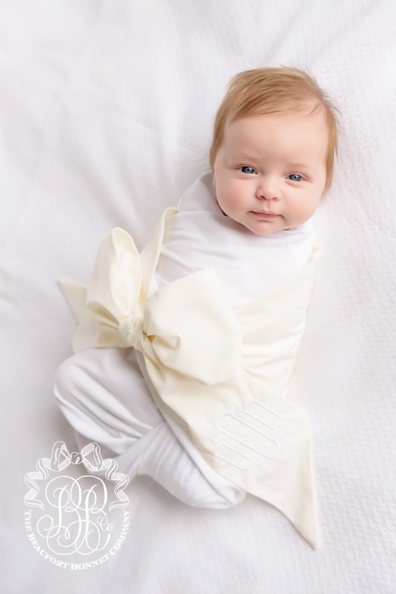 Beaufort Bonnet Bow Swaddle ® - Palmetto Pearl