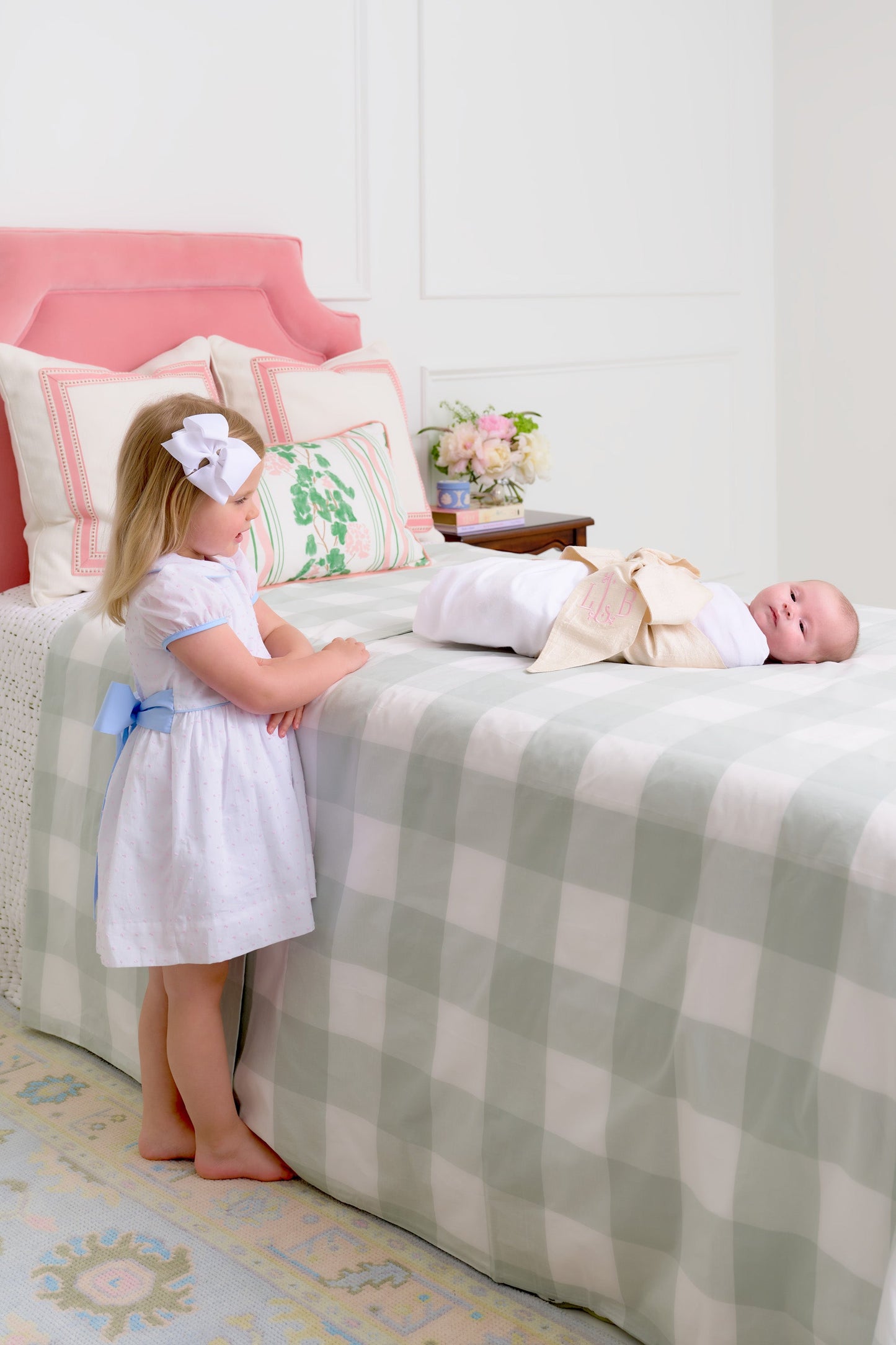 Beaufort Bonnet Bow Swaddle ® - Pearl Strand Silk