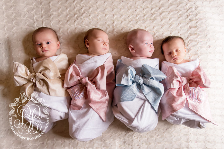 Beaufort Bonnet Bow Swaddle ® - Pearl Strand Silk