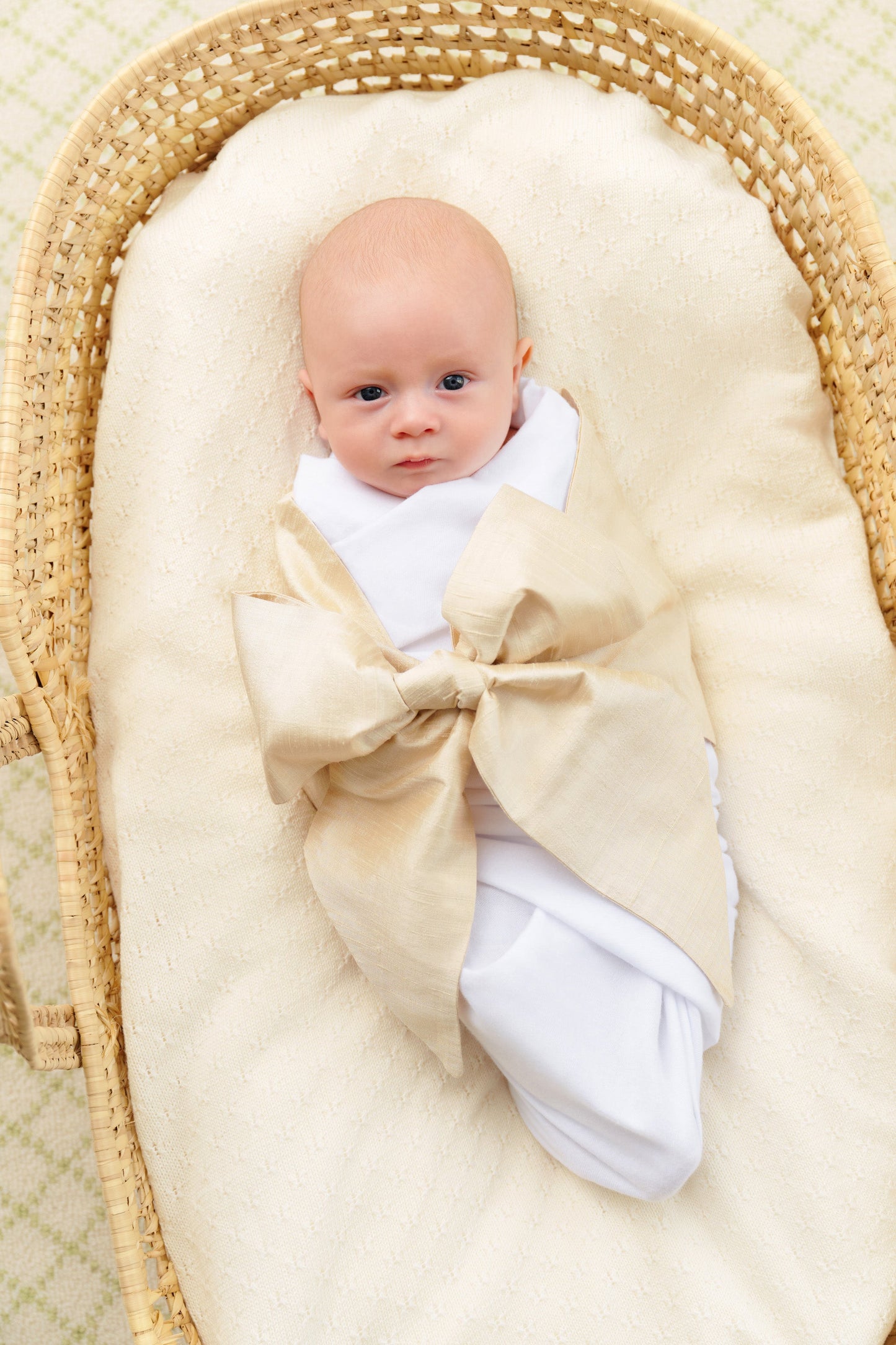 Beaufort Bonnet Bow Swaddle ® - Pearl Strand Silk