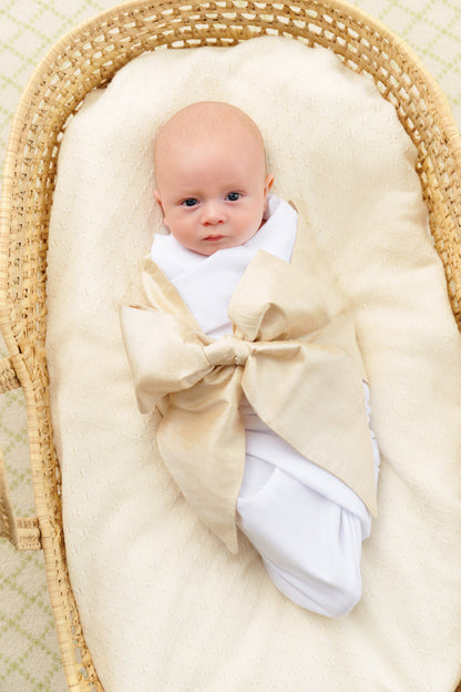 Beaufort Bonnet Bow Swaddle ® - Pearl Strand Silk