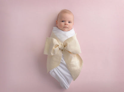 Beaufort Bonnet Bow Swaddle ® - Pearl Strand Silk