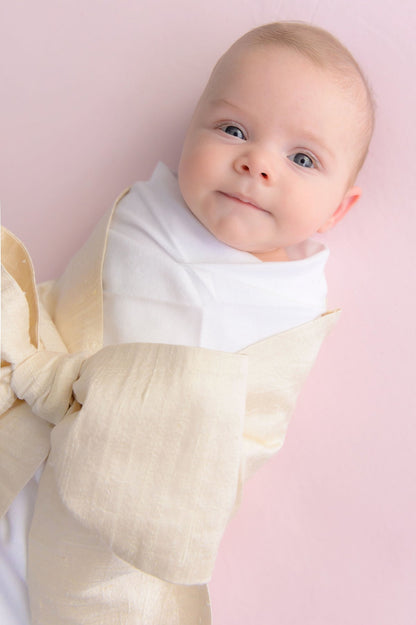 Beaufort Bonnet Bow Swaddle ® - Pearl Strand Silk