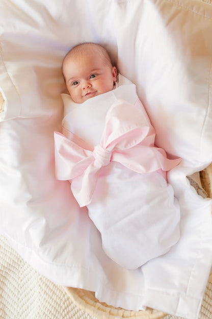 Beaufort Bonnet Bow Swaddle ® - Palm Beach Pink