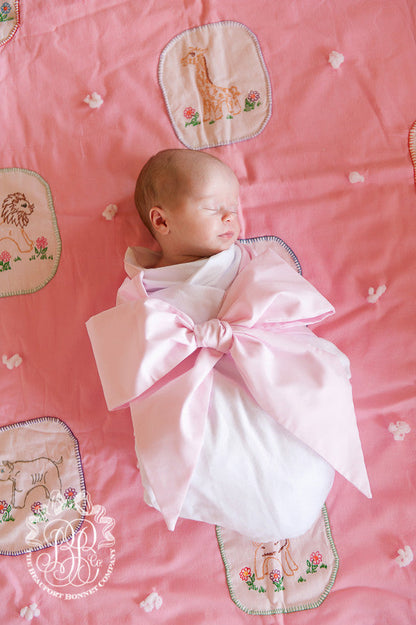 Beaufort Bonnet Bow Swaddle ® - Palm Beach Pink