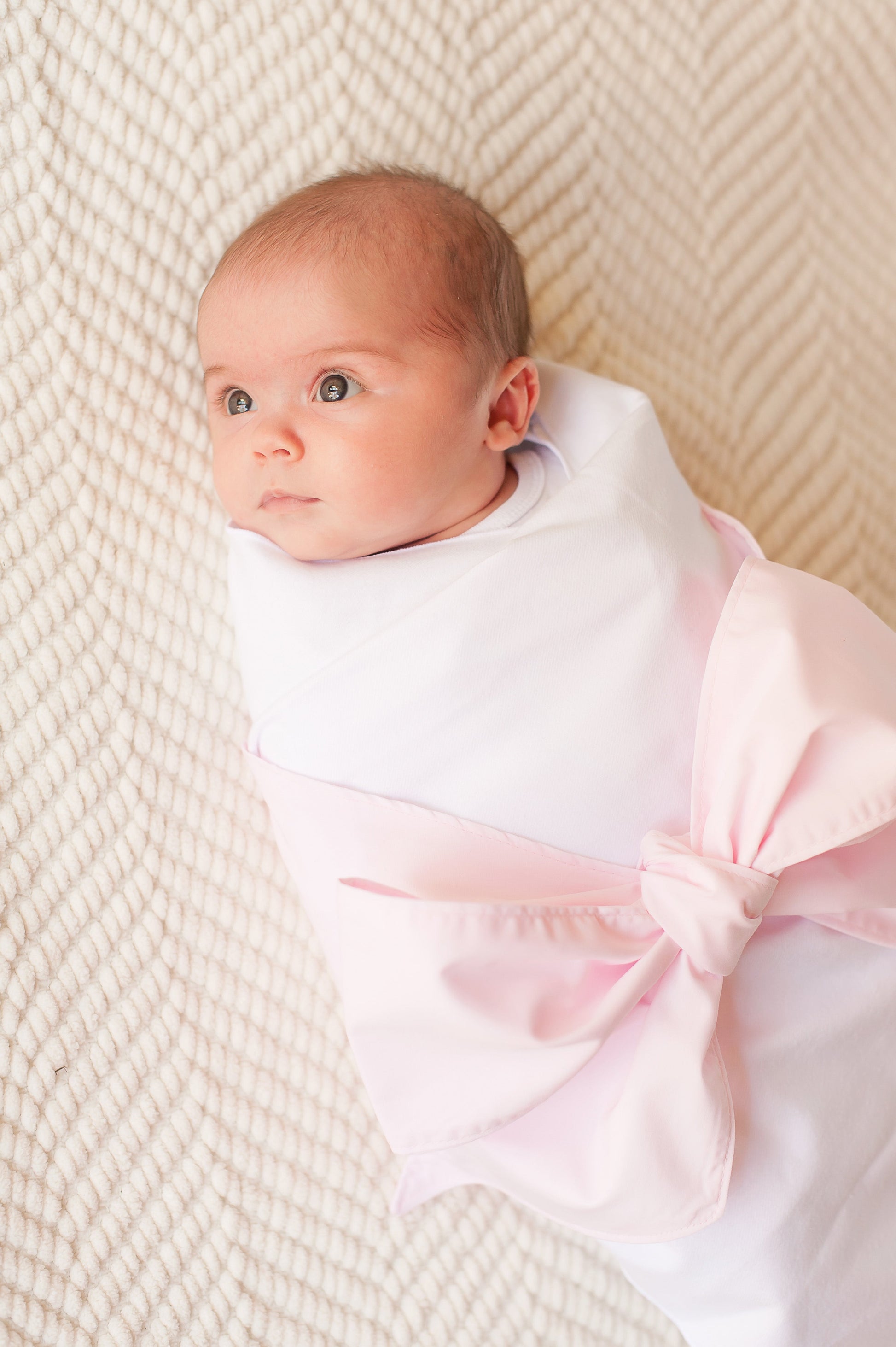 Beaufort Bonnet Bow Swaddle ® - Palm Beach Pink