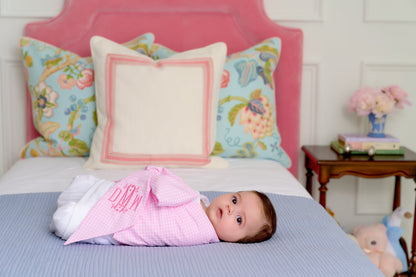 Beaufort Bonnet Bow Swaddle ® - Pink Greenbrier Gingham