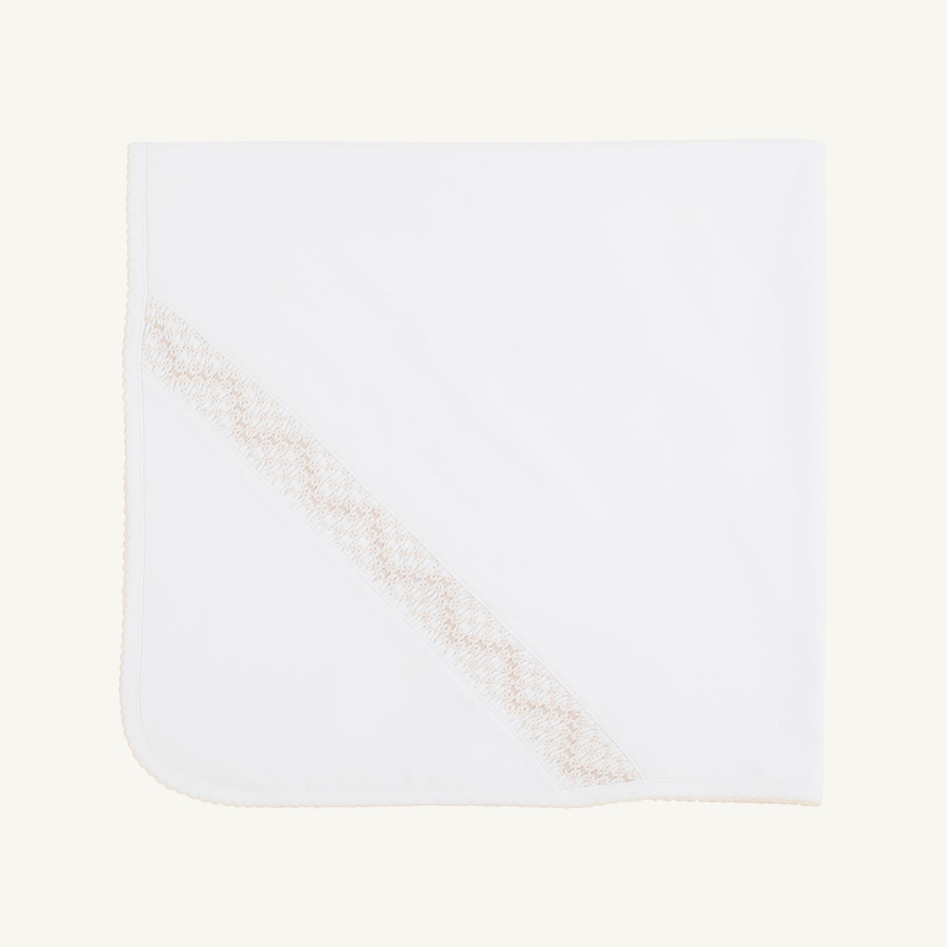 Beaufort Bonnet Sweetly Smocked Blessing Blanket (Unisex) - Worth Avenue Whi