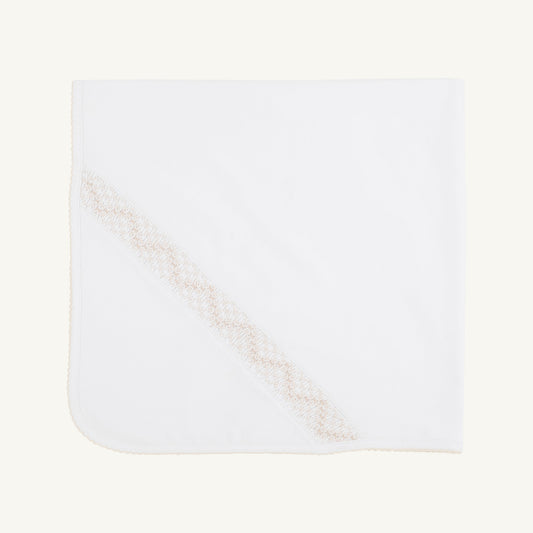Beaufort Bonnet Sweetly Smocked Blessing Blanket (Unisex) - Worth Avenue Whi