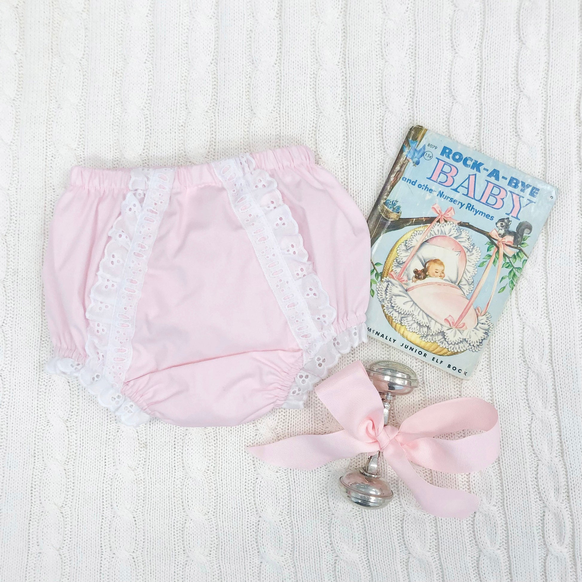 Beaufort Bonnet Belle's Bloomers - Palm Beach Pink with Worth Avenue White