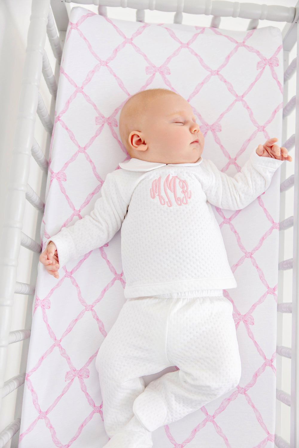 Beaufort Bonnet Hart's Hold Me Set (Pima Jacquard) - Worth Avenue White