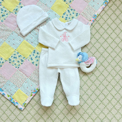 Beaufort Bonnet Hart's Hold Me Set (Pima Jacquard) - Worth Avenue White