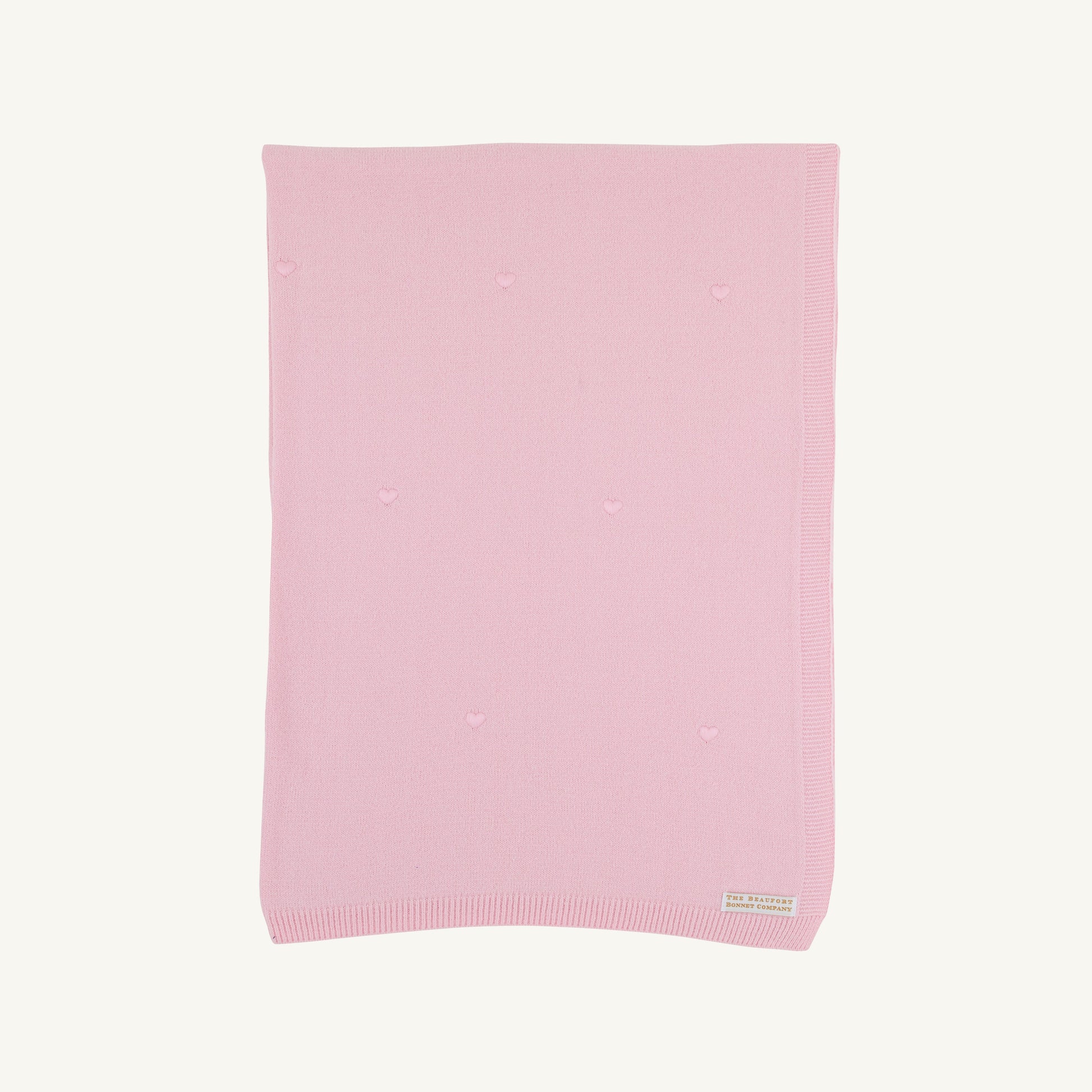 Beaufort Bonnet Bailey Baby Blanket - Palm Beach Pink & Hearts