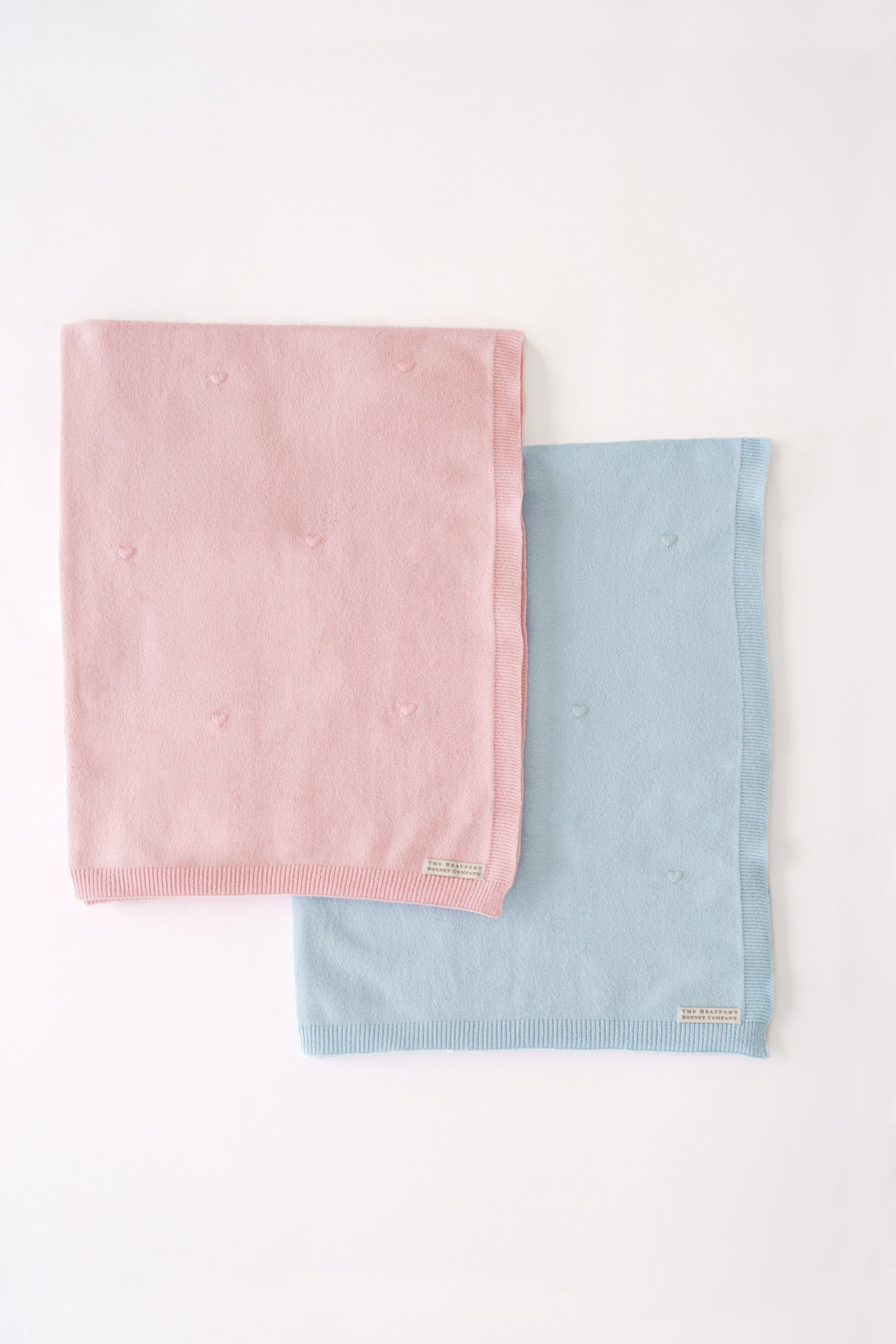 Beaufort Bonnet Bailey Baby Blanket - Palm Beach Pink & Hearts