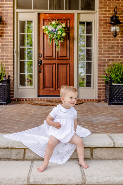 Beaufort Bonnet Bailey Baby Blanket - Worth Avenue White & Crosses