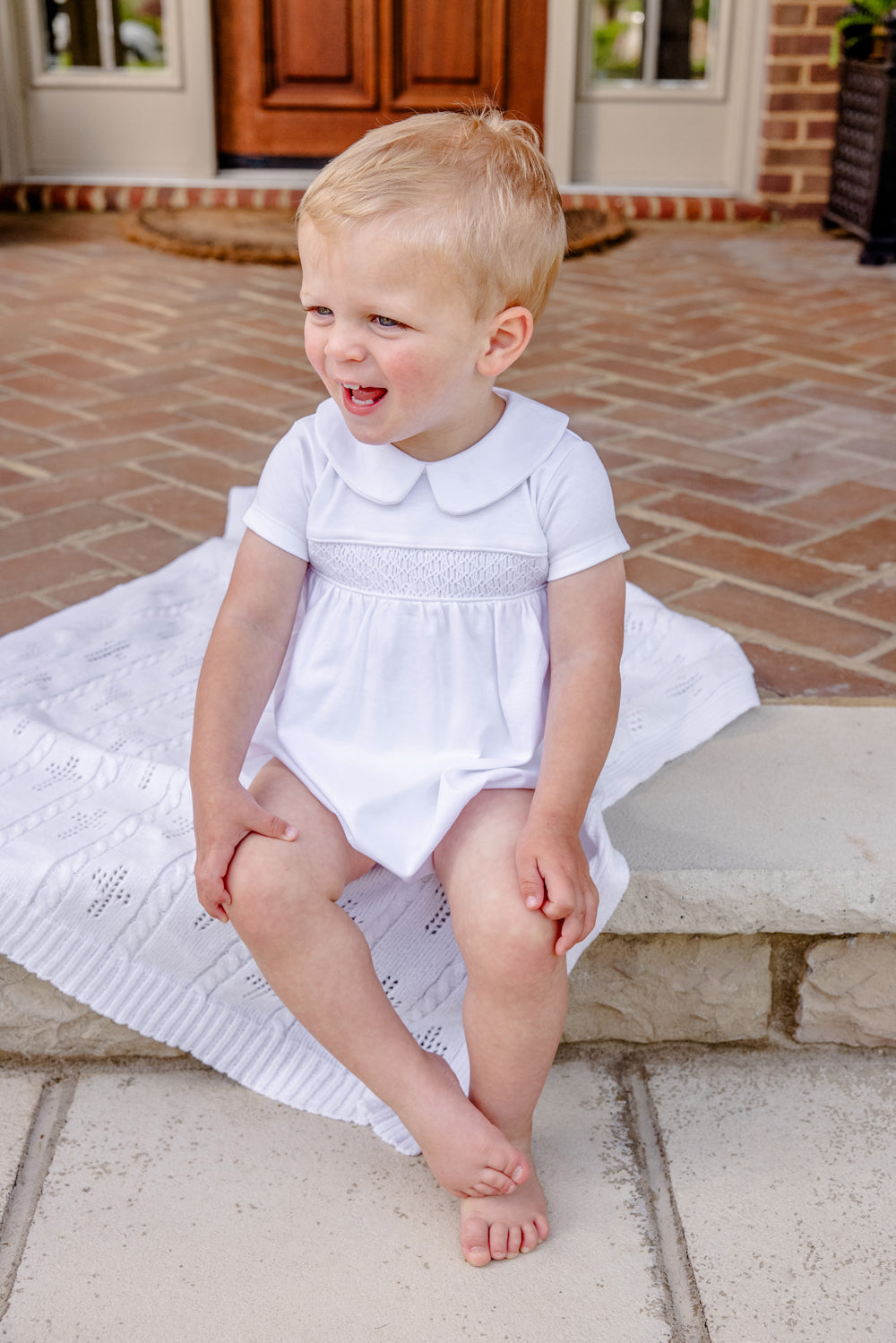 Beaufort Bonnet Bailey Baby Blanket - Worth Avenue White & Crosses