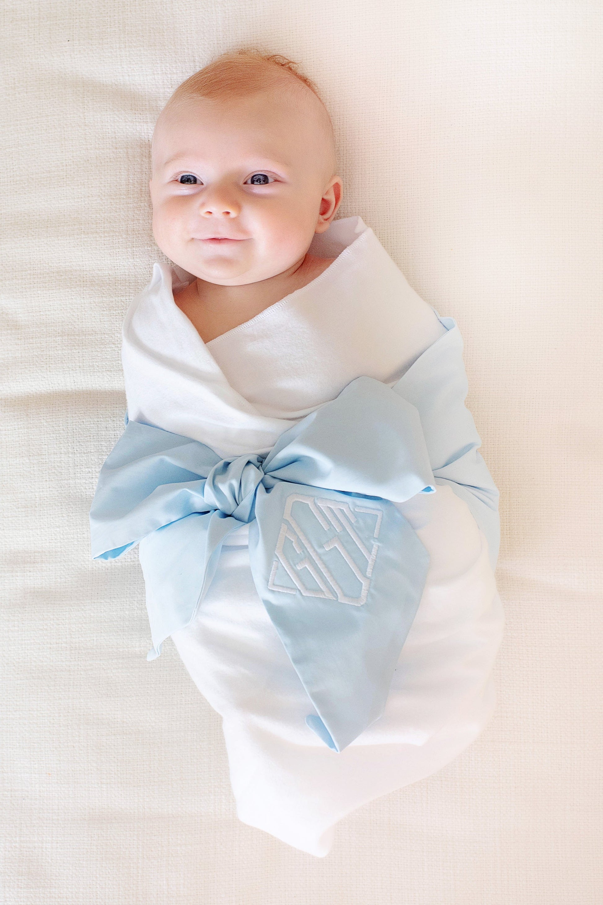 Beaufort Bonnet Bow Swaddle ® - Buckhead Blue