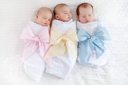Beaufort Bonnet Bow Swaddle ® - Buckhead Blue