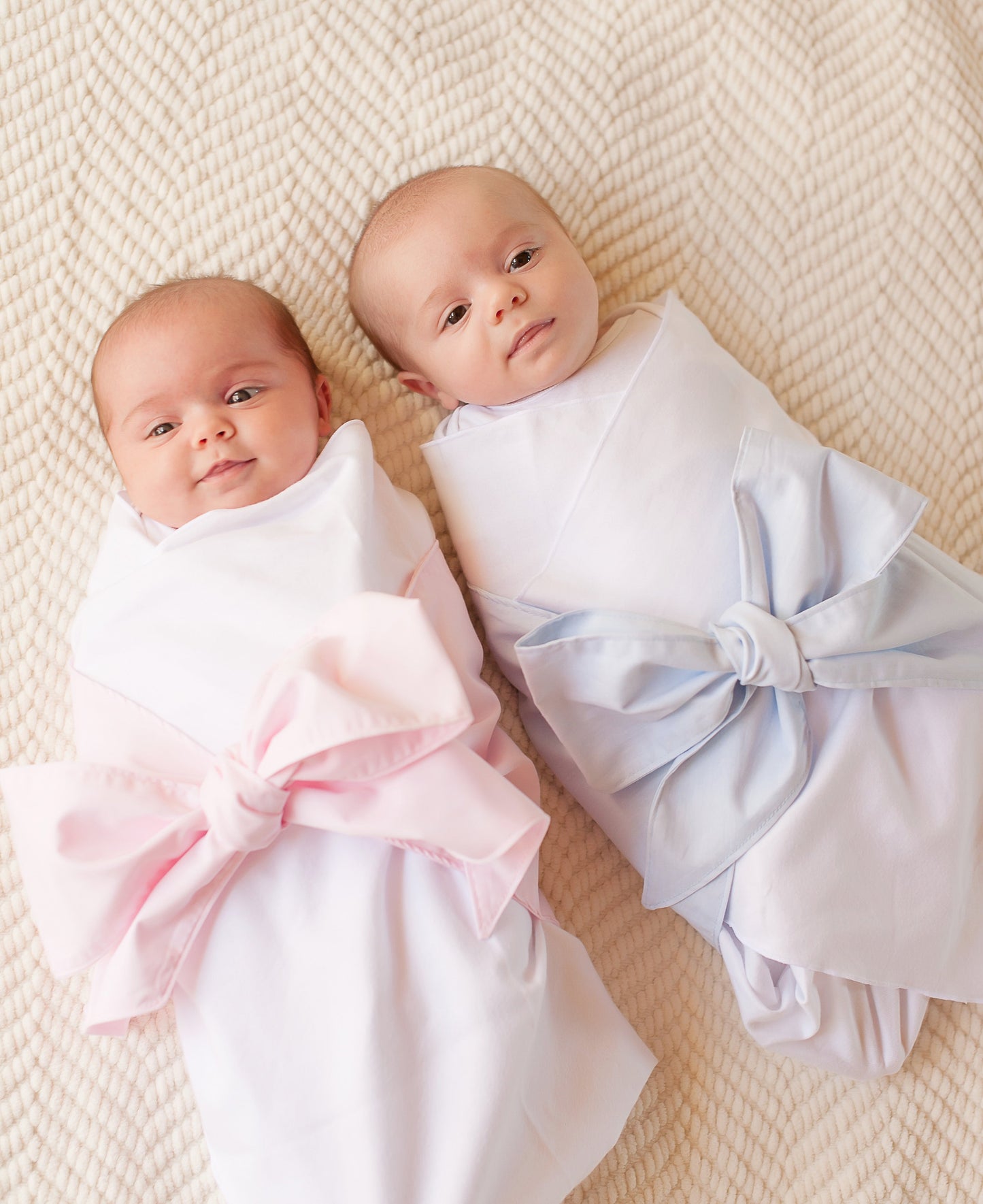 Beaufort Bonnet Bow Swaddle ® - Buckhead Blue