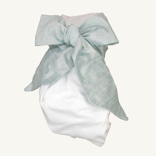 Beaufort Bonnet Bow Swaddle ® - Sea Blue Silk